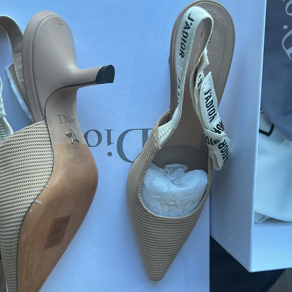 Dior J'Adior Tan Slingback Heels - Picture 3 of 6